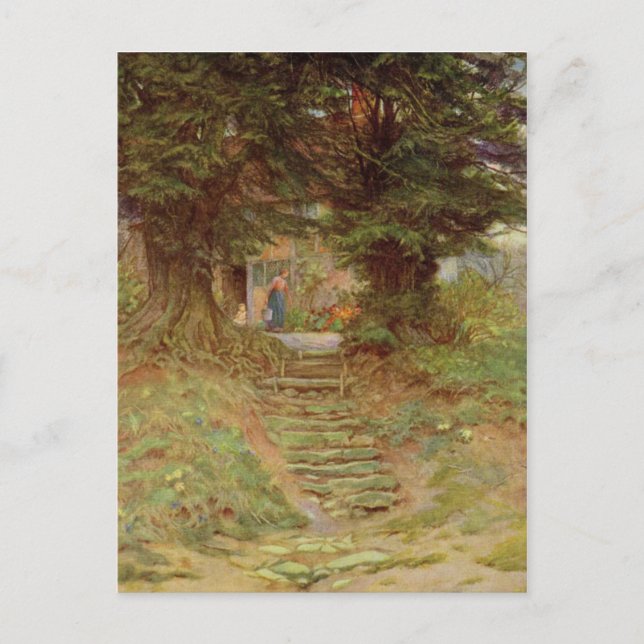 Helen Allingham A Hütte in der Nähe von Crocken Hi Postkarte (Vorderseite)