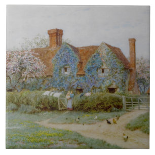 Helen Allingham Buckinghamshire House in der Penn Fliese
