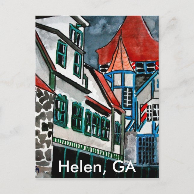 Helen GA Feriparadies Deutschland Stadt Georgien K Postkarte (Vorderseite)