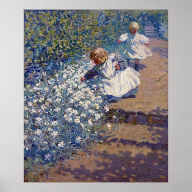 Helen Galloway McNicoll Picking Blume Poster (Vorne)