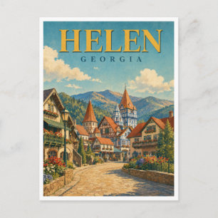 Helen Georgia Alpines Dorf GeoSaga Postkarte