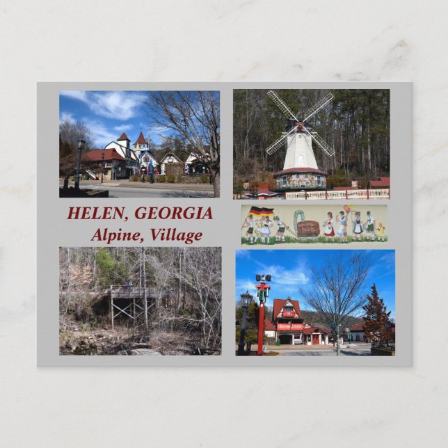 Helen, Géorgie Alpine Village Carte postale (Devant)