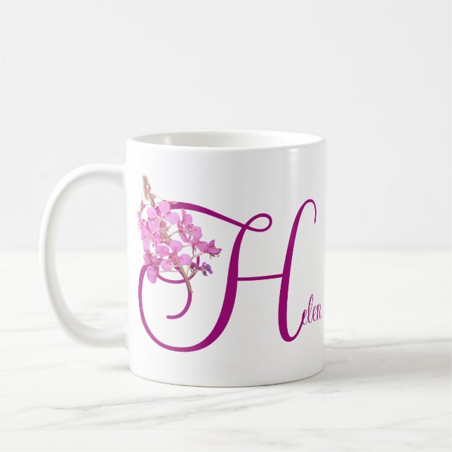 Helen hübsch rosa Blumenzarte Kaffeetasse (Links)