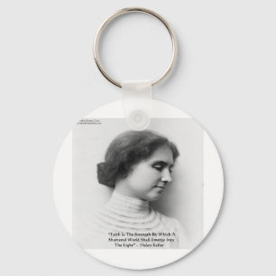 Helen Keller "Faith/Strength" Wisdom Quote Gifts Schlüsselanhänger
