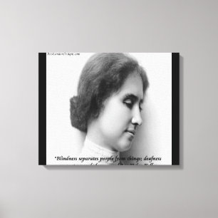 Helen Keller Famous Deaf/Blind Quote Canvas Print Leinwanddruck
