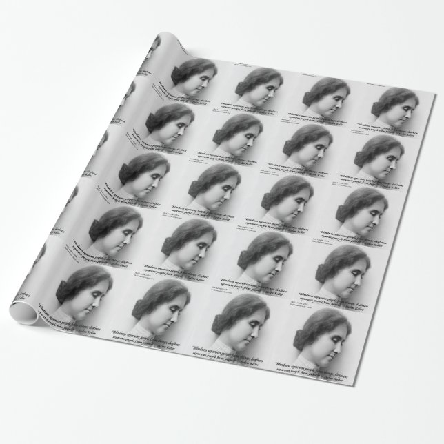 Helen Keller & Famous Deaf/Blindes Zitat Geschenkpapier (Ungerollt)