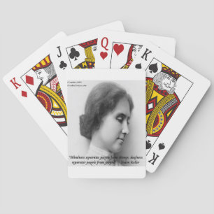 Helen Keller & Famous Deaf/Blindes Zitat Spielkarten