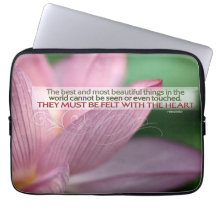 Helen Keller Inspiration Zitat "Felt with heart"