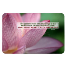 Helen Keller Inspiration Zitat "Felt with heart"