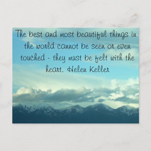 Helen Keller Quote Montana Sky Postcard Postkarte (Vorderseite)