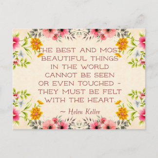 Helen Keller Quote Postcard Postkarte