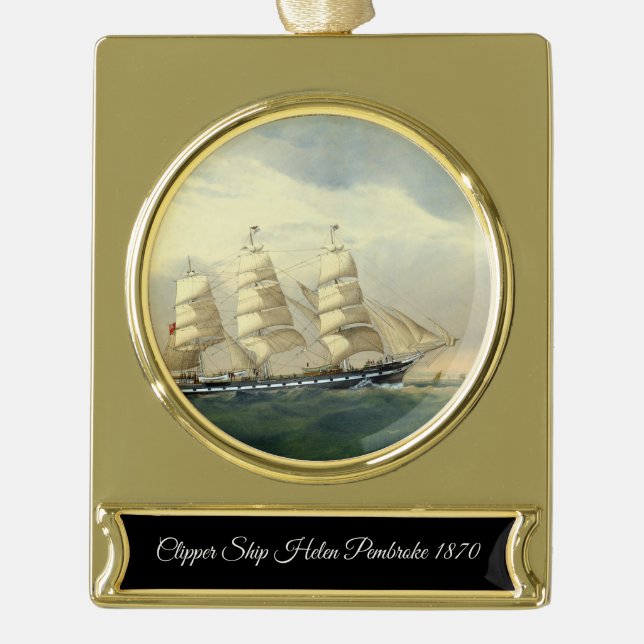 Helen Pembroke 1870 Banner-Ornament Gold (Vorderseite)