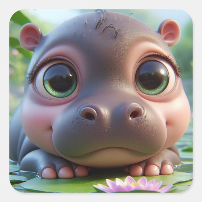 "Helen" Quadratischer Aufkleber (Vorderseite)