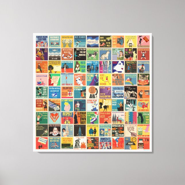Helen Stickler Collage gepackt Leinwand Druck (Vorderseite)