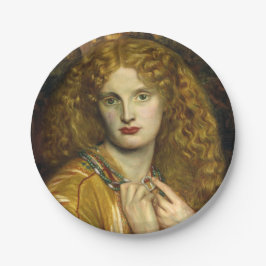 Helen von Troy (von Dante Gabriel Rossetti) Pappteller