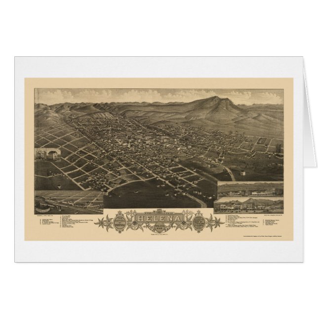 Helena, carte panoramique de la TA - 1883 (Devant horizontal)