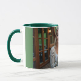 Helena Chevalier genießen Kaffee/Wald Balkon Tasse