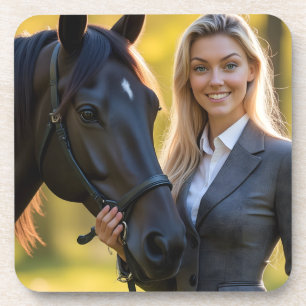 Helena Chevalier / Majestic Friesian Companion Getränkeuntersetzer
