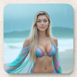 Helena Chevalier: Ruhe an der Küste Getränkeuntersetzer