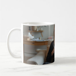 Helena Chevalier's ruhiger Moment im Studio Kaffeetasse