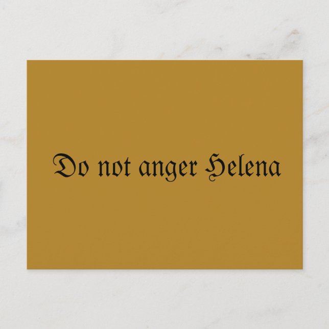 Helena, fraktur text, Orphan Black quote Postkarte (Vorderseite)