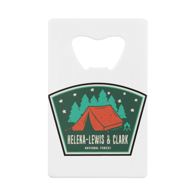 Helena-Lewis und Clark National Forest Camping Geldbeutel Flaschenöffner (Vorderseite)