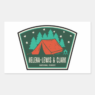 Helena-Lewis und Clark National Forest Camping Rechteckiger Aufkleber