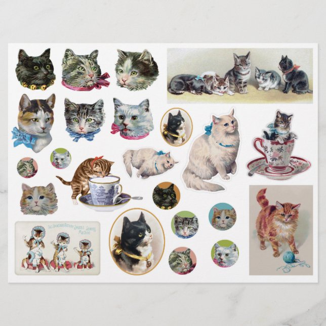 Helena Maguire and Others Vintage Cat Fussy Cuts (Vorderseite)
