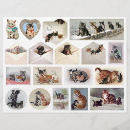 Helena Maguire Vintage-Katzen-Ephemera Fussy Cuts