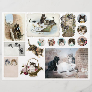 Helena Maguire Vintage Katzen & Kätzchen Fussy Cut