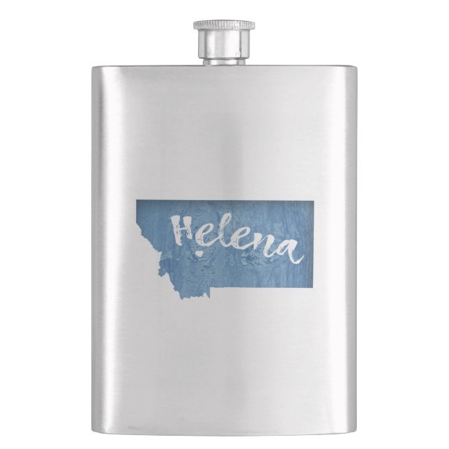 Helena Montana Wood Grain Flachmann (Vorderseite)