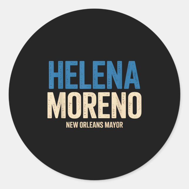 Helena Moreno New Orleans Mayor  Runder Aufkleber (Vorderseite)