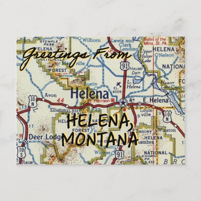 Helena MT Vintage Karte (Vorderseite)