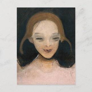 Helene Schjerfbeck - Lächelnde Girl Postcard Postkarte