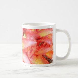 Helens Coral Colored Lilies Watercolor Kaffeetasse