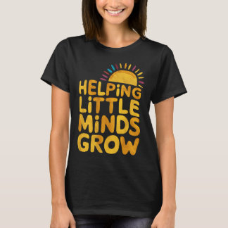 Helfe kleinen Köpfen wachsen Lehrer Wildflower Ck T-Shirt