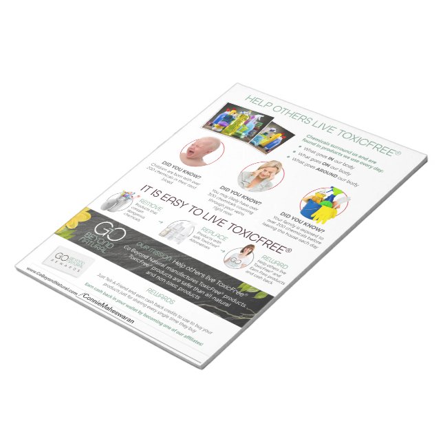Helfen Sie anderen Live ToxicFree® Flyer - 40 Seit Notizblock (angewinkelt)