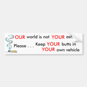 Helfen Sie bitte, unsere Umwelt sauber zu Autoaufkleber