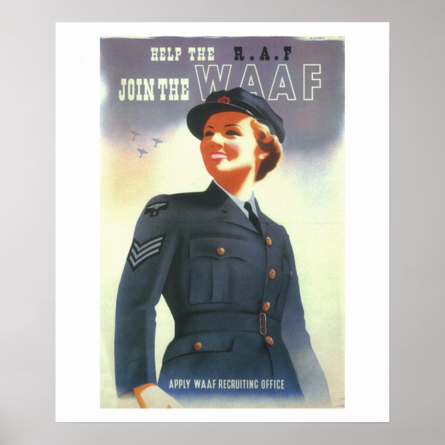 Helfen Sie dem R.A.F., sich dem Poster WAAF_Propag (Vorne)