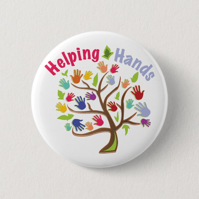 Helfende Hände Button (Vorderseite)