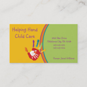 Helfende Handkinderbetreuungs-Visitenkarte Visitenkarte