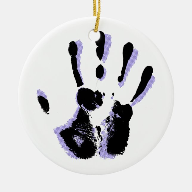 Helfende Handverzierung Keramikornament (Vorne)