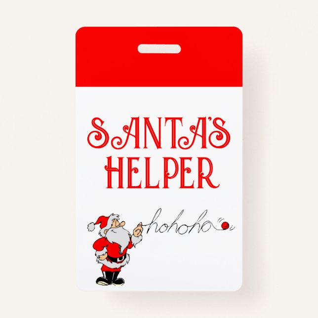 Helfer des Weihnachtsmanns Ausweis (Rückseite)
