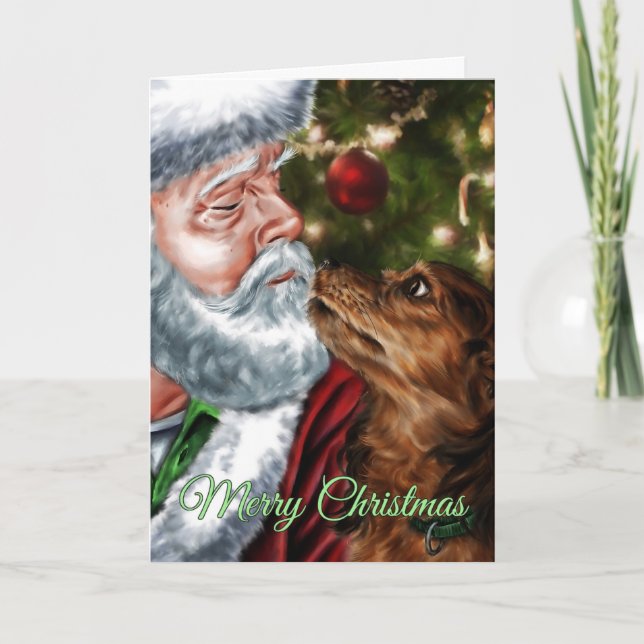 Helfer des Weihnachtsmanns Feiertagskarte (Vorderseite)