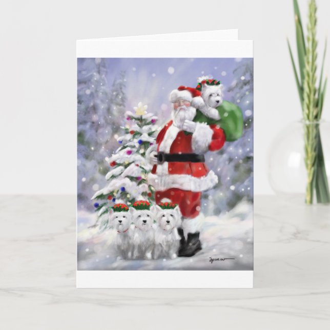 Helfer des Weihnachtsmanns Feiertagskarte (Vorderseite)