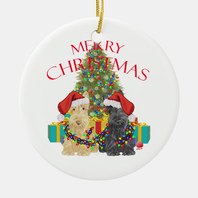 Helfer des Weihnachtsmanns Keramikornament (Vorne)