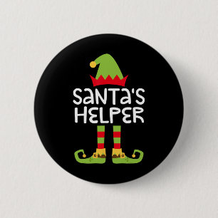 Helfer des Weihnachtsmanns kommen Weihnachtselfen Button