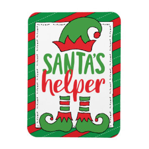 Helfer des Weihnachtsmanns Niedlicher Cartoon Elf  Magnet