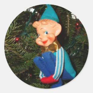 Helfer des Weihnachtsmanns Runder Aufkleber