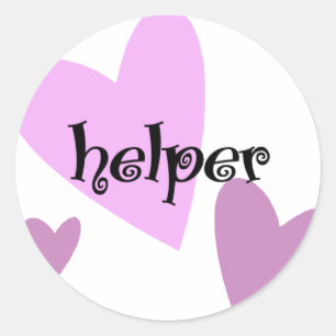 Helfer Runder Aufkleber